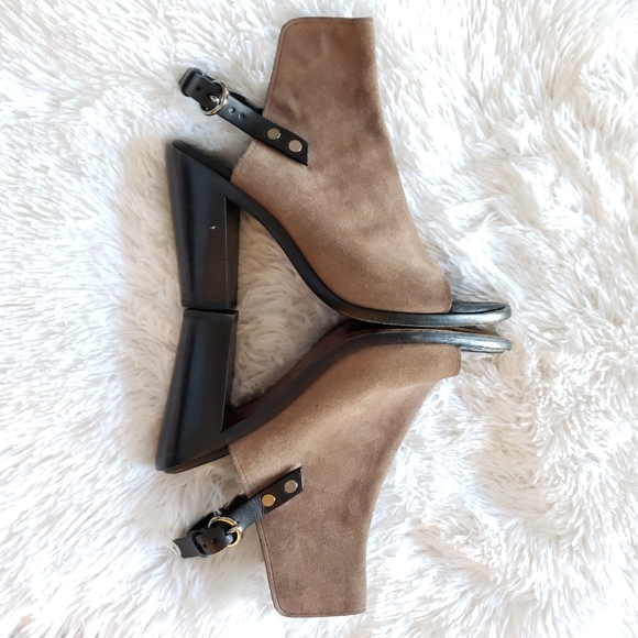 Rag & Bone Wyatt Sandal Taupe Suede Block Heel - Picture 6 of 16